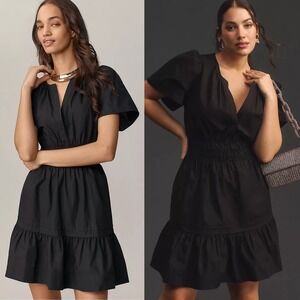 by Anthropologie The Somerset Mini Dress Black 1X